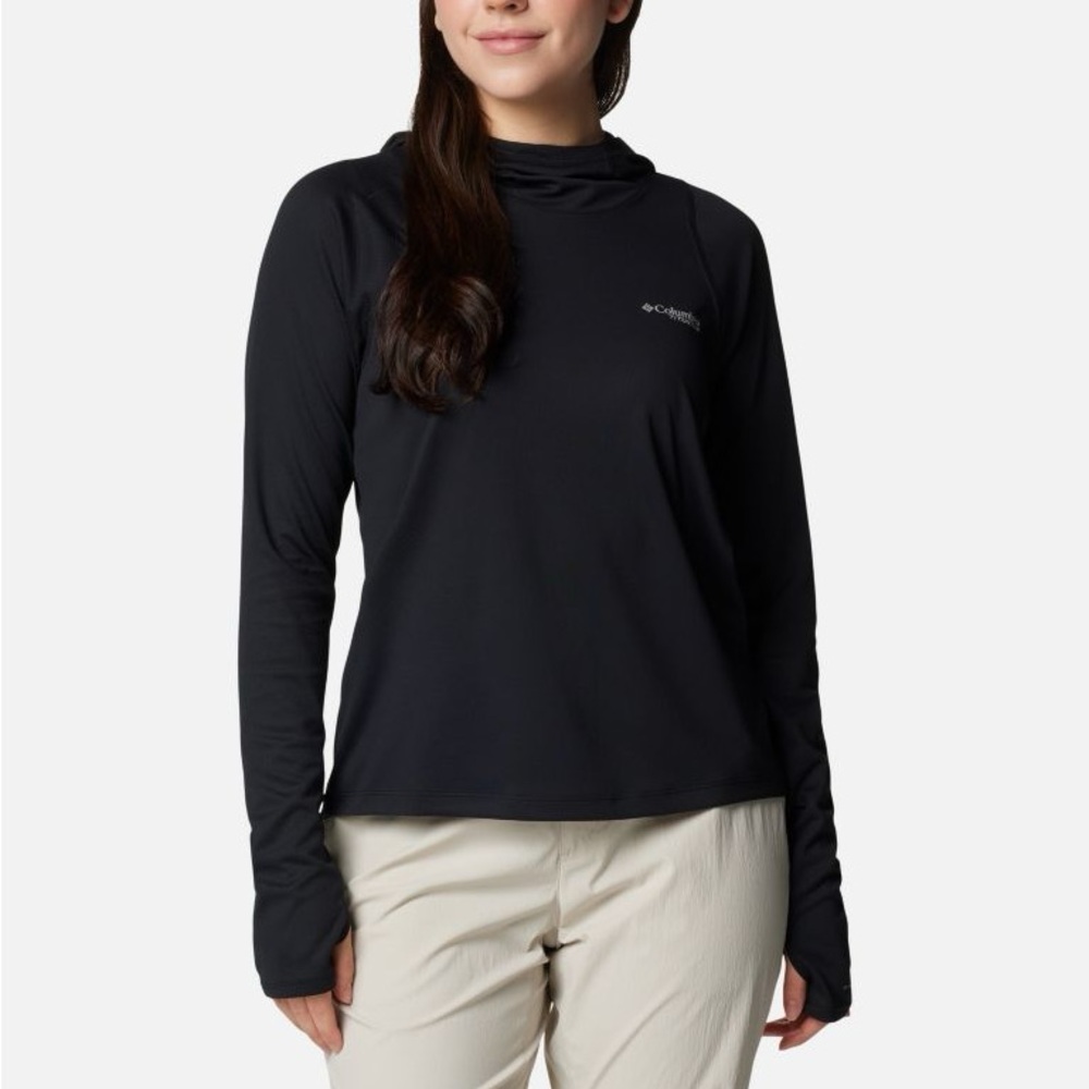 Columbia Shirt Women's
Large Long Sleeve Hooded
Omni Shade V-Neck
XK8830 Black.